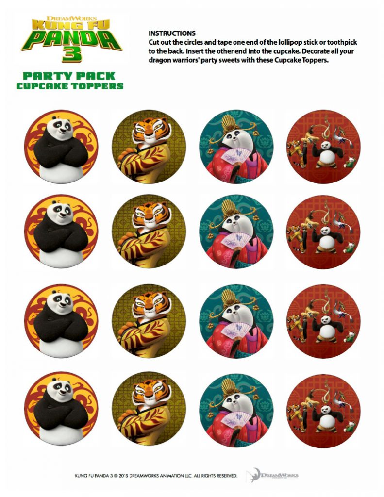 Free Kung Fu Panda Cupcake Toppers Mama Likes This