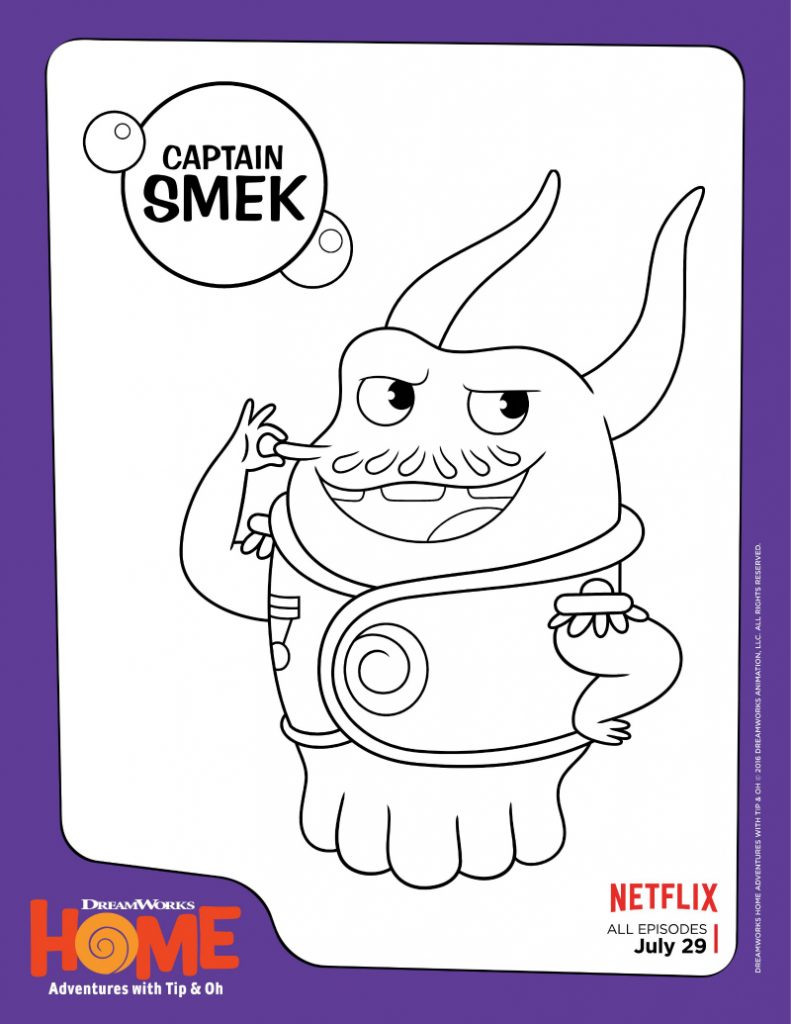 DreamWorks Home Captain Smek Coloring Page Mama Likes This
