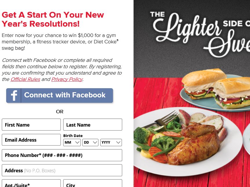 The Boston Market Lighter Side of Home Style Sweepstakes