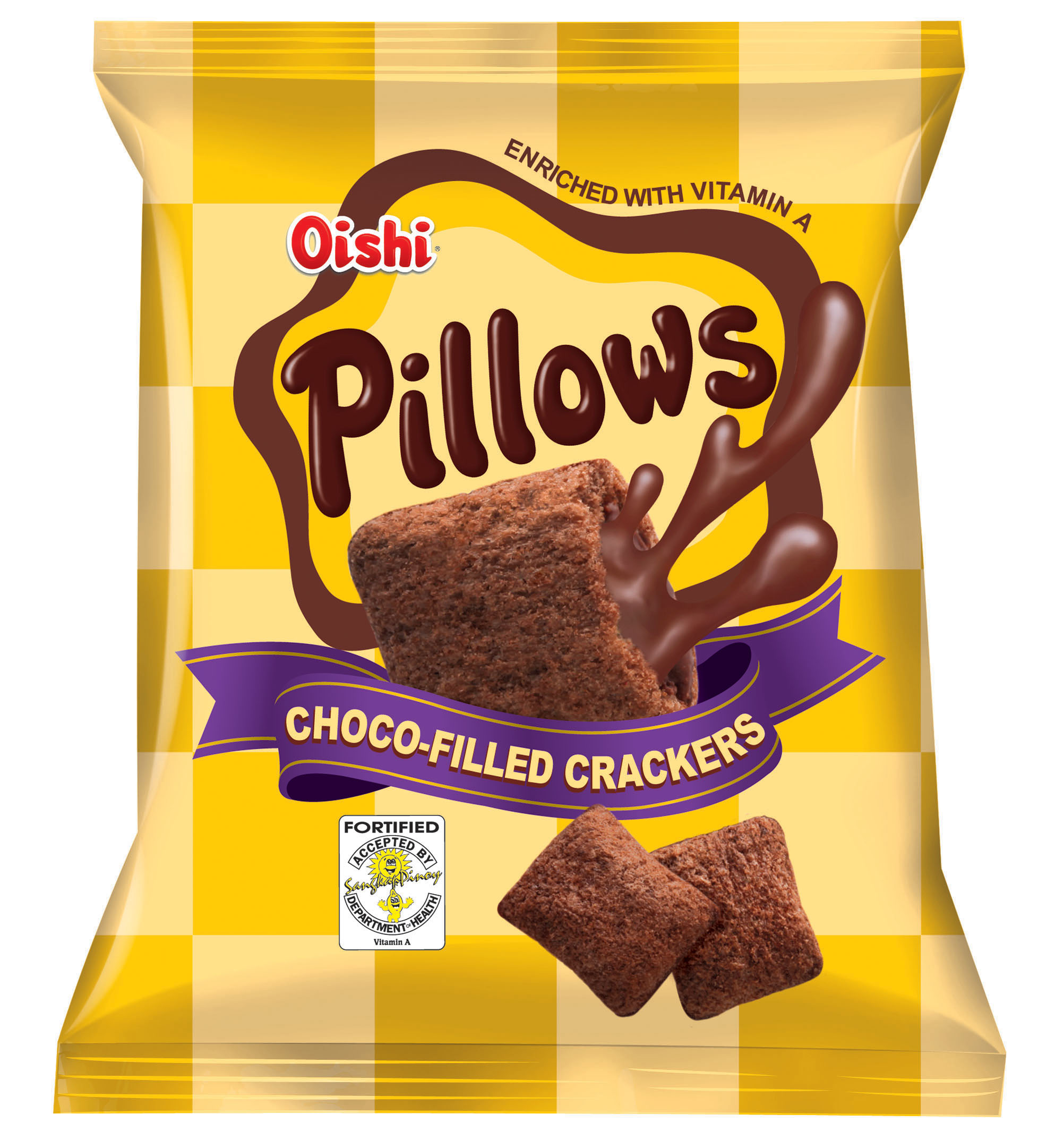 WS037 Oishi Pillows ChocoFilled Crackers Swee's Group Singapore Healthier Choice + Oishi