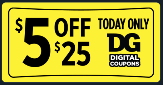 Dollar General 5 Off 25 Coupon for Today Only, 5/9! Sweet2Save