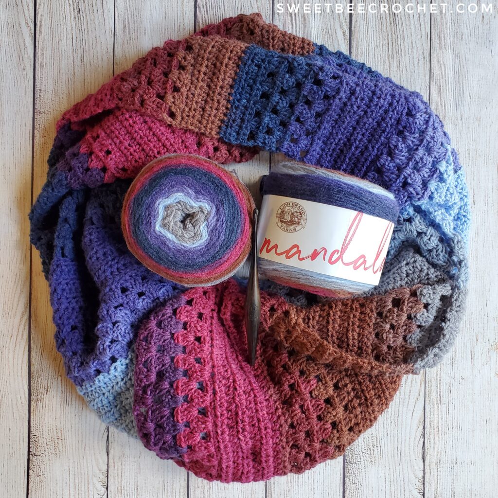 Crochet Pattern Two Skein Granny Rows Wrap Sweet Bee Crochet