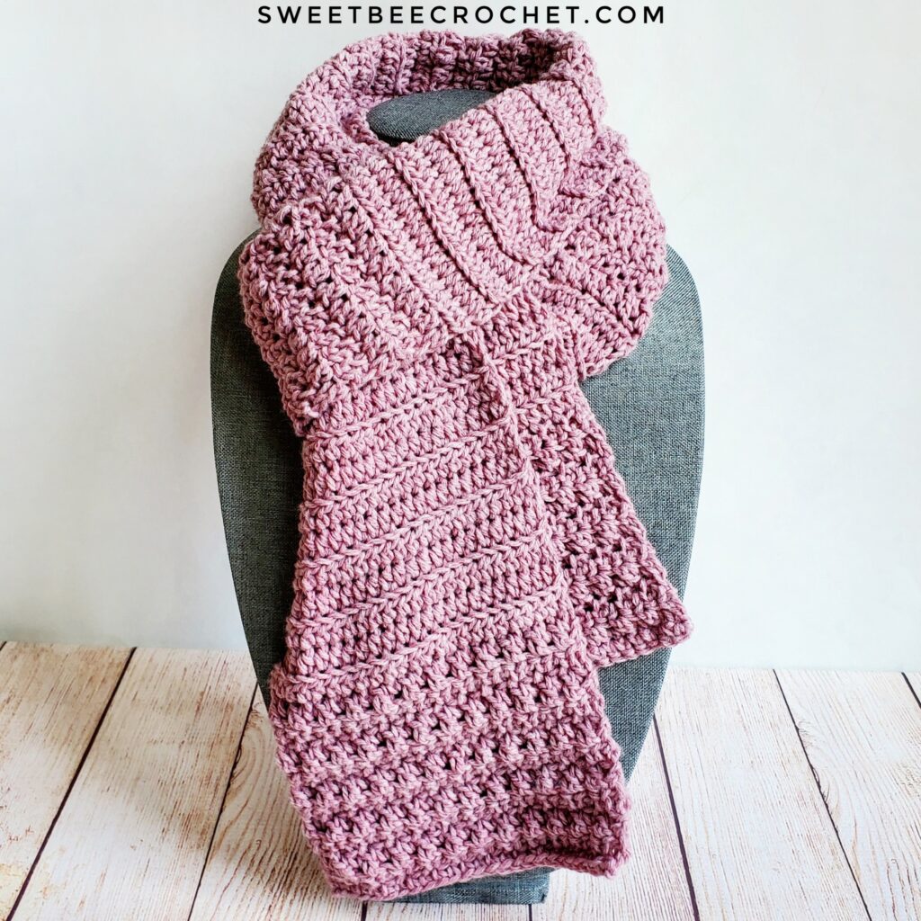 Crochet V Stitch Scarf (Free Pattern) Sweet Bee Crochet