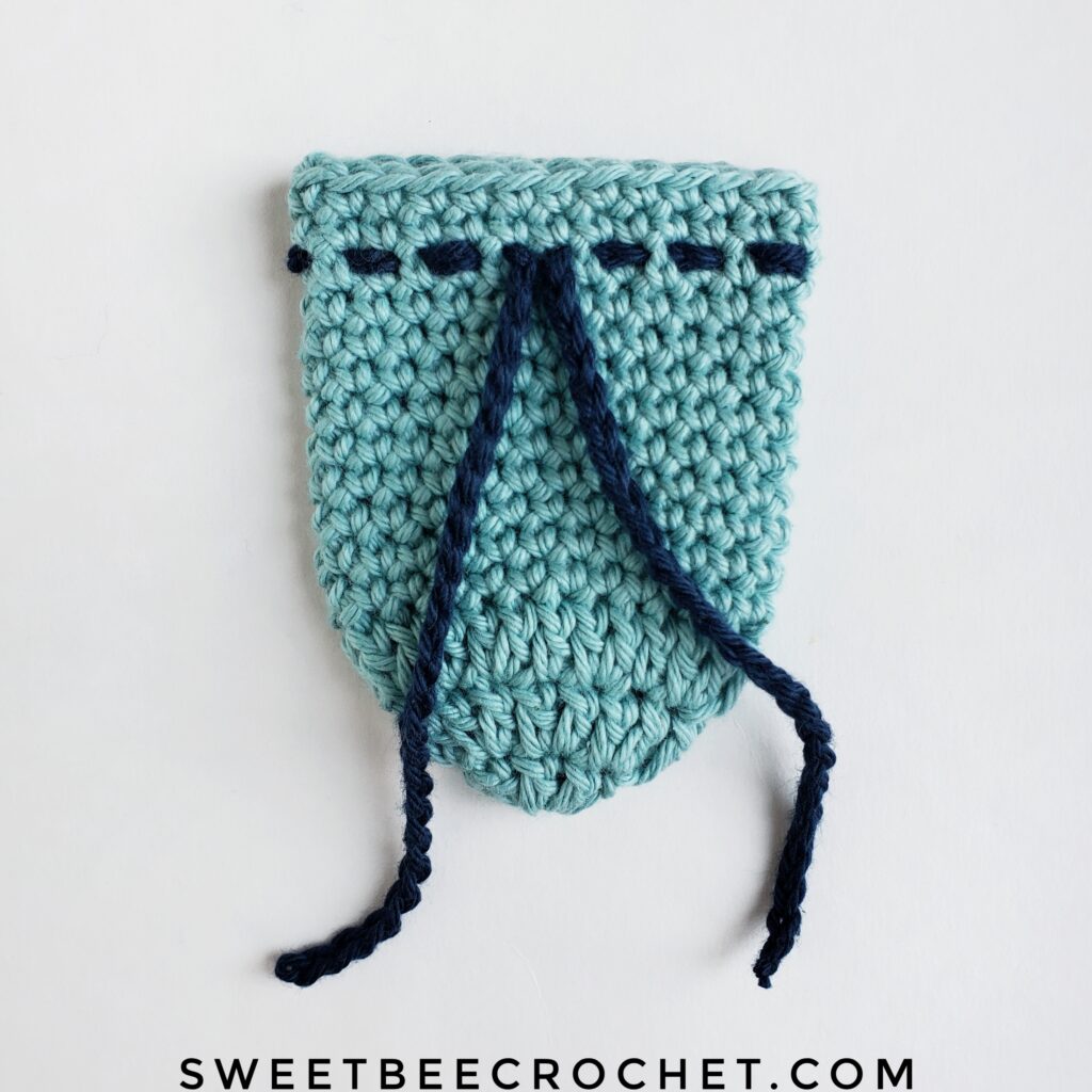Simple Mini Crochet Drawstring Pouch Free Pattern Sweet Bee Crochet