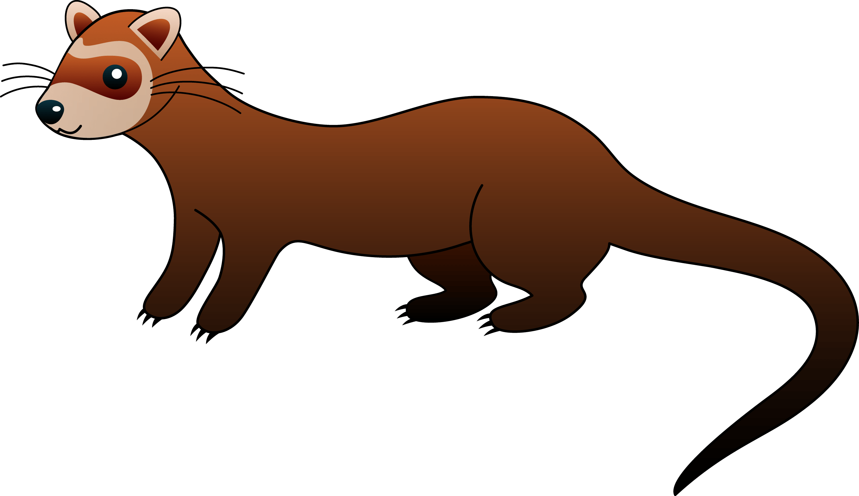Cute Brown Ferret Clip Art Free Clip Art