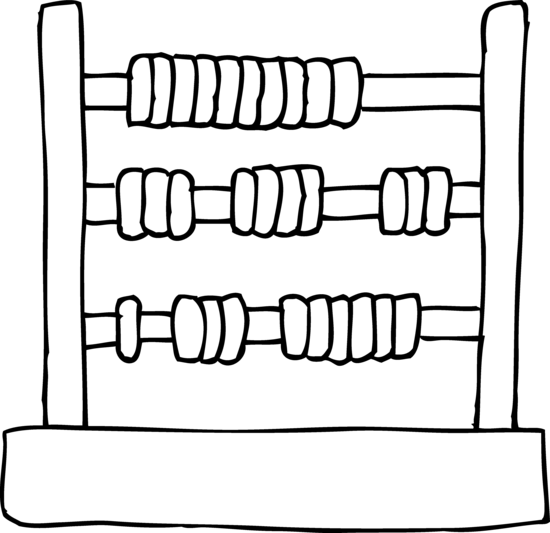 Kids Toy Abacus Coloring Page Free Clip Art