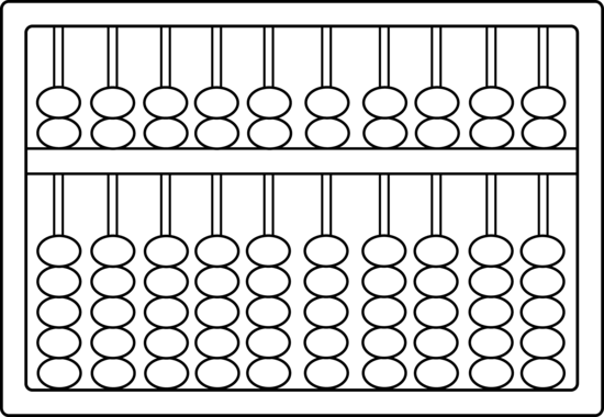 Colorable Abacus Design Free Clip Art