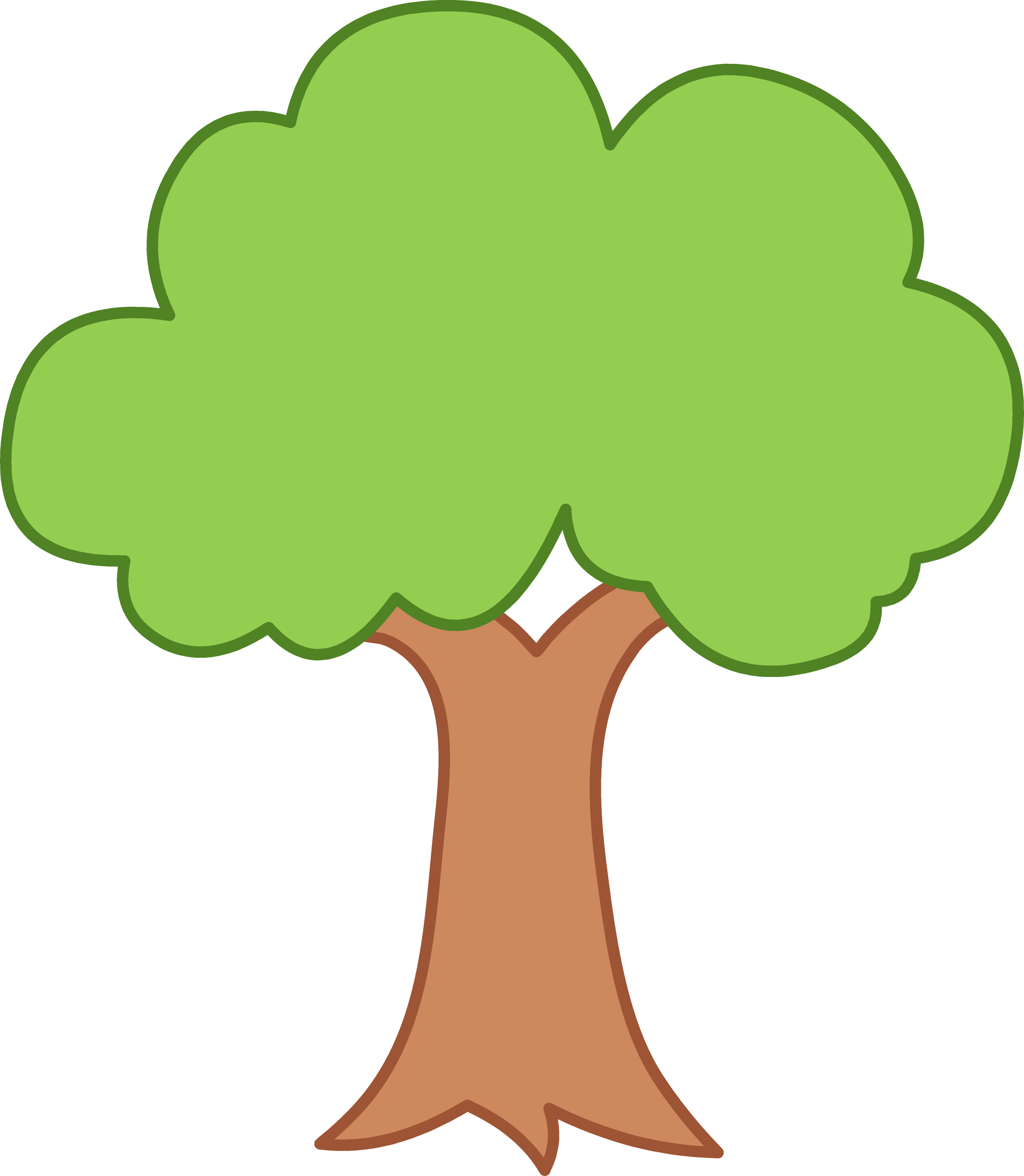 Simple Green Tree Design Free Clip Art
