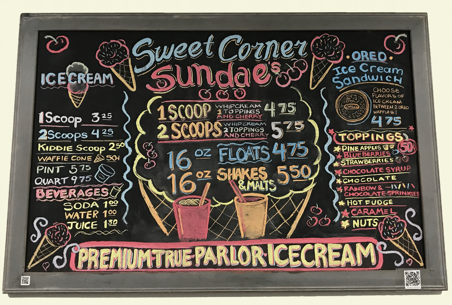 Ice Cream & Treats Our Menu Sweet Corner Ice Cream Kenosha, WI