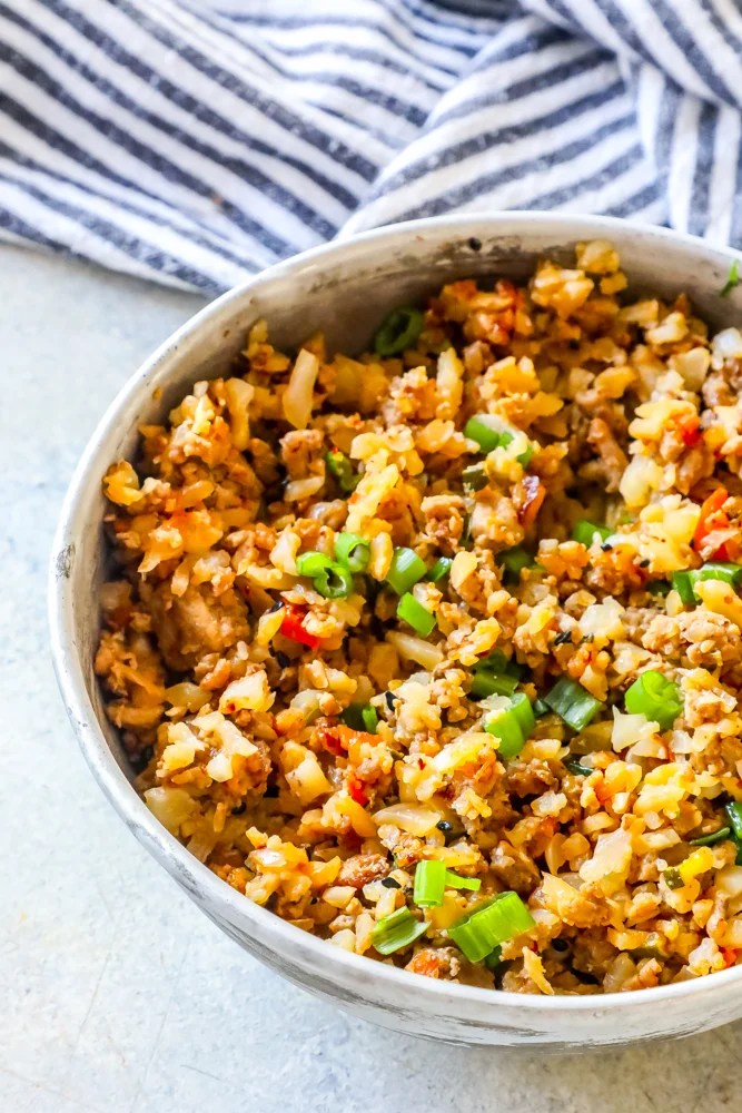 Easy Keto Turkey Fried Rice Recipe Sweet Cs Designs