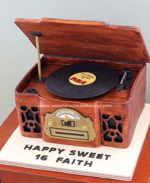 Spinning Record Player Cake Tutorial Sweet Dreams and Sugar Highs