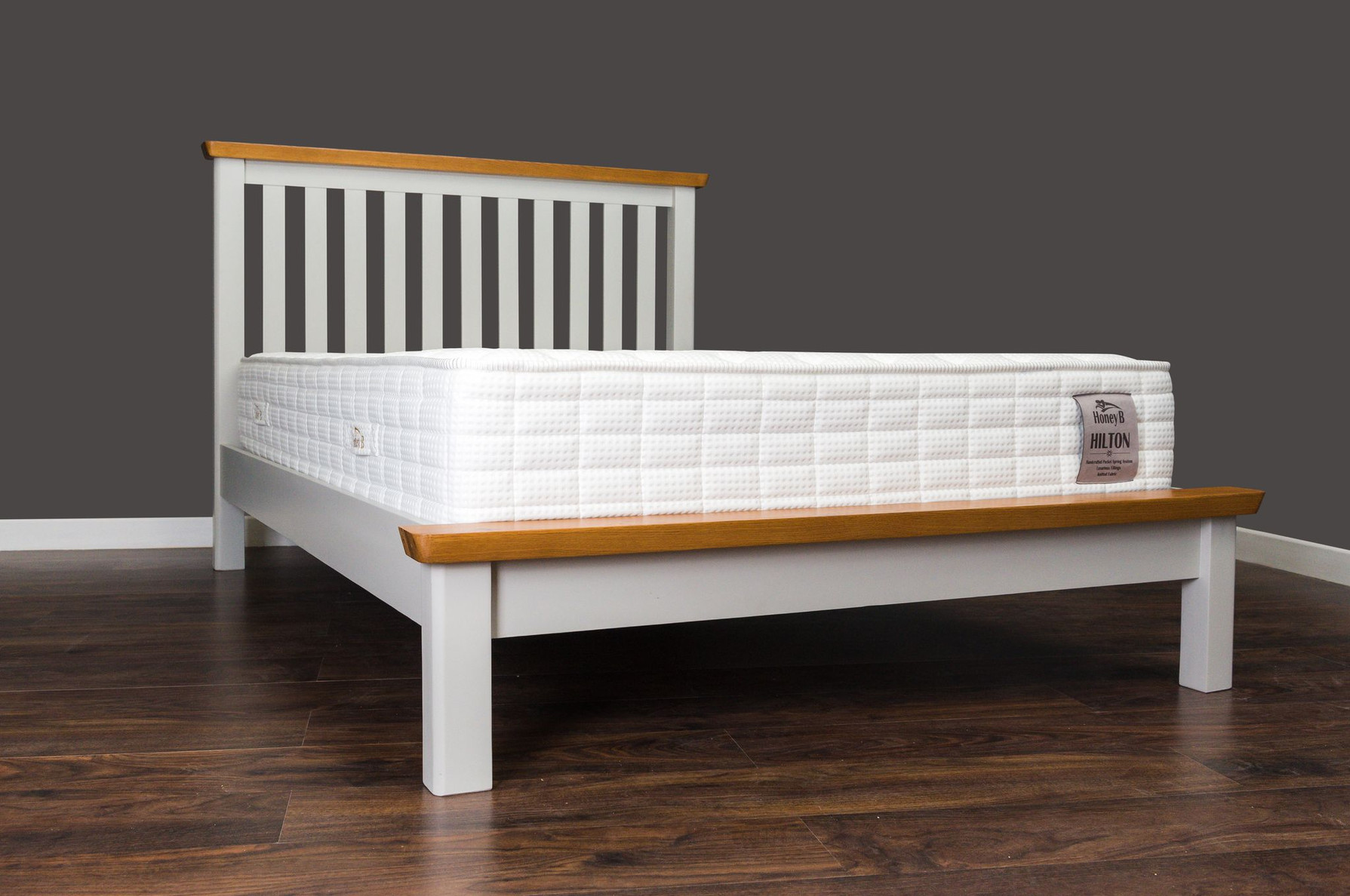 Manhattan Grey & Oak Bed Frame Sweet Dreamzzz Ireland