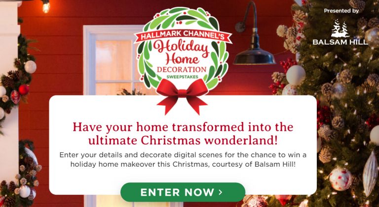 Hallmark Channel's Holiday Home Decoration Sweepstakes Sweeties Sweeps