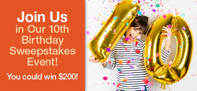 10th Birthday Sweepstakes (Daily Prizes) Sweeties