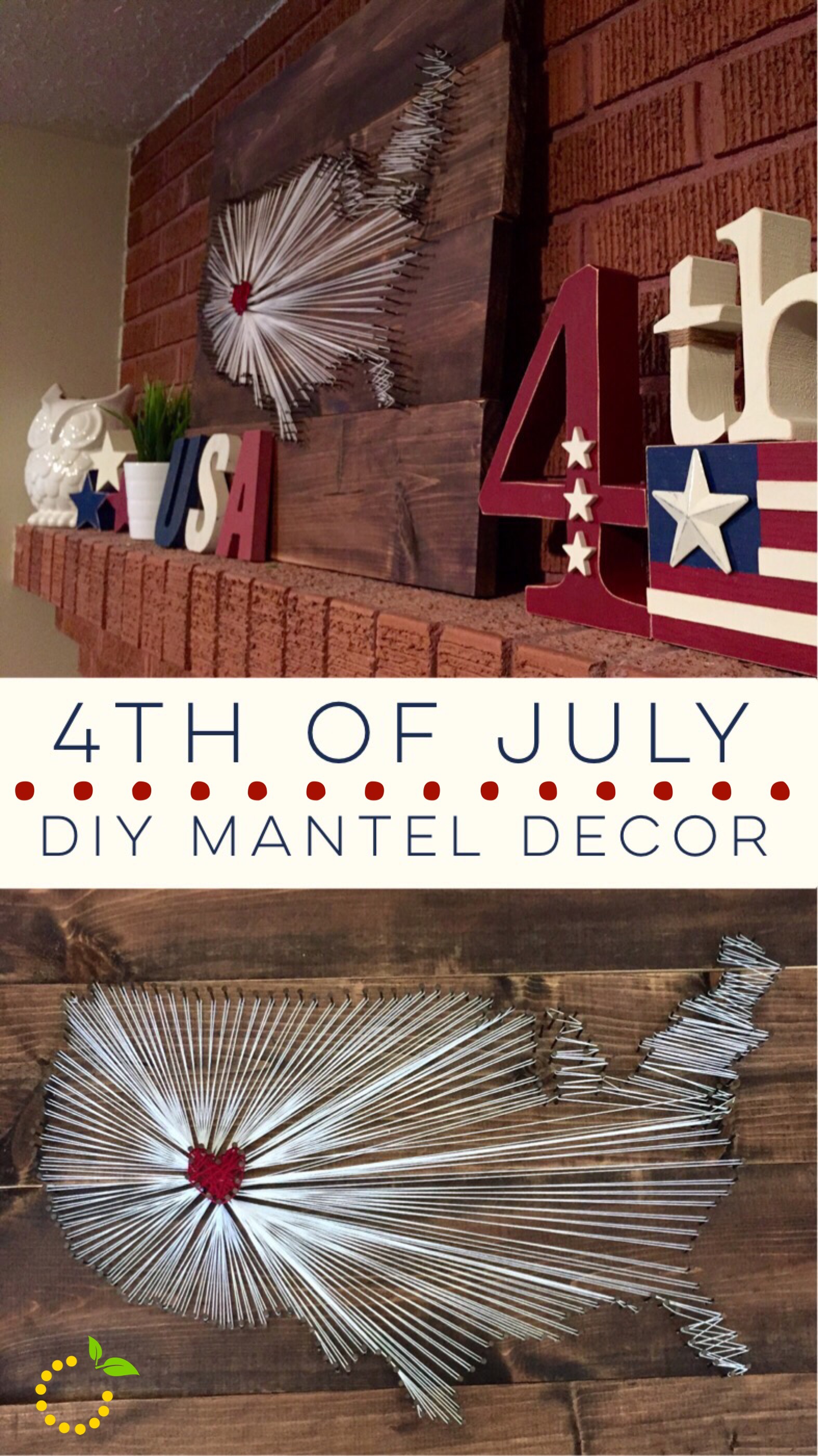4th of July Mantel Decor · Sweet Lemon Made
