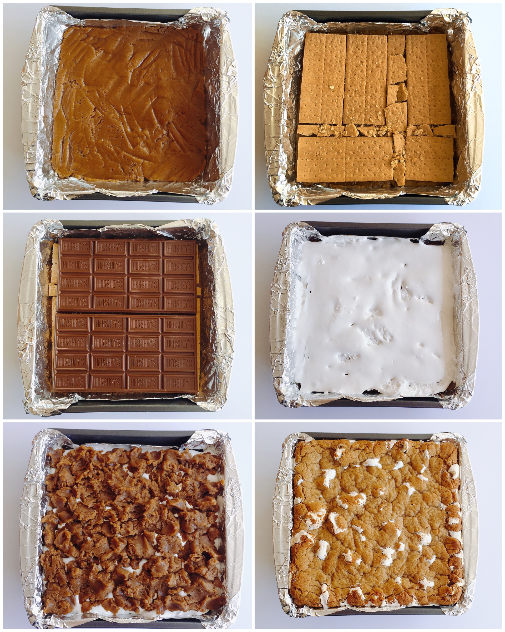 S'mores Stuffed Peanut Butter Blondies · Sweet Lemon Made