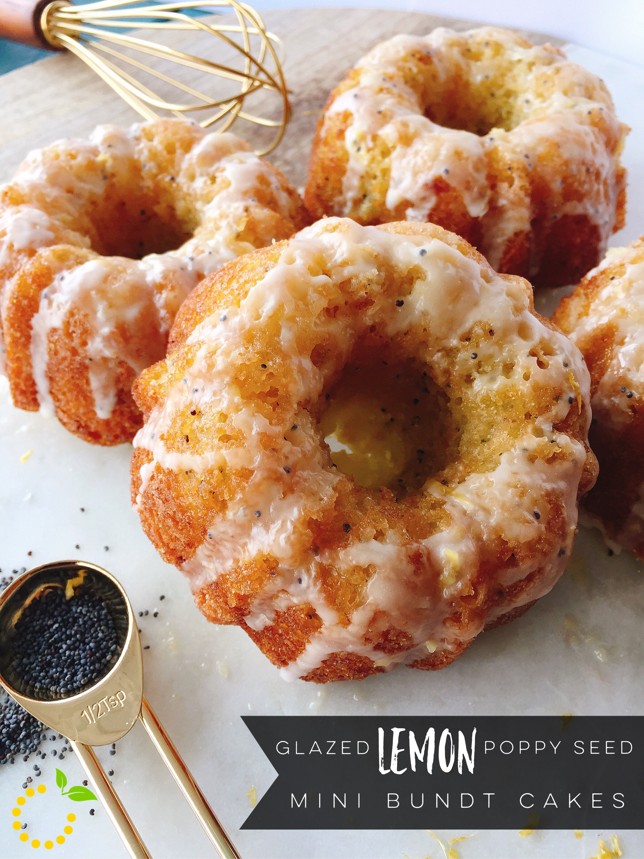 Glazed Lemon Poppy Seed Mini Bundt Cakes · Sweet Lemon Made