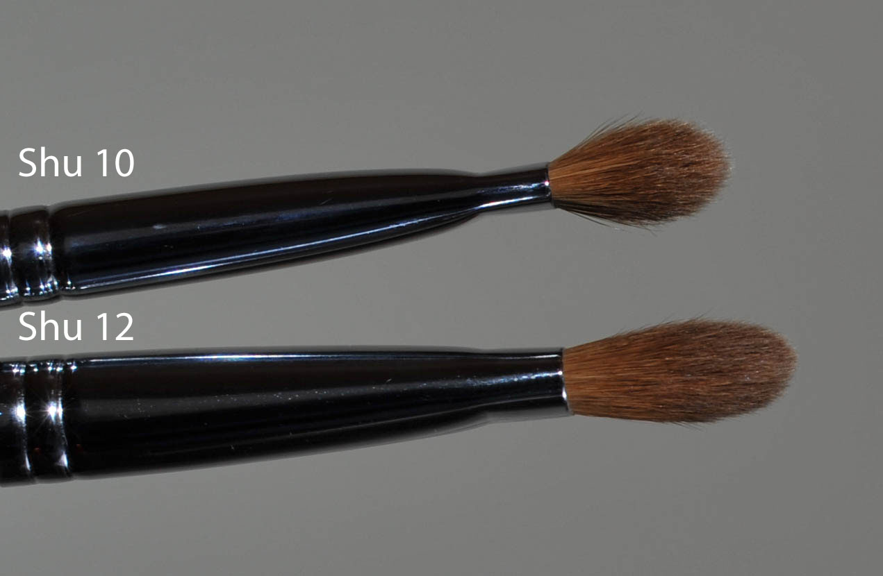 Shu Uemura brush review 12, 10, 8HR, 10F, 7H, 5R Sweet Makeup