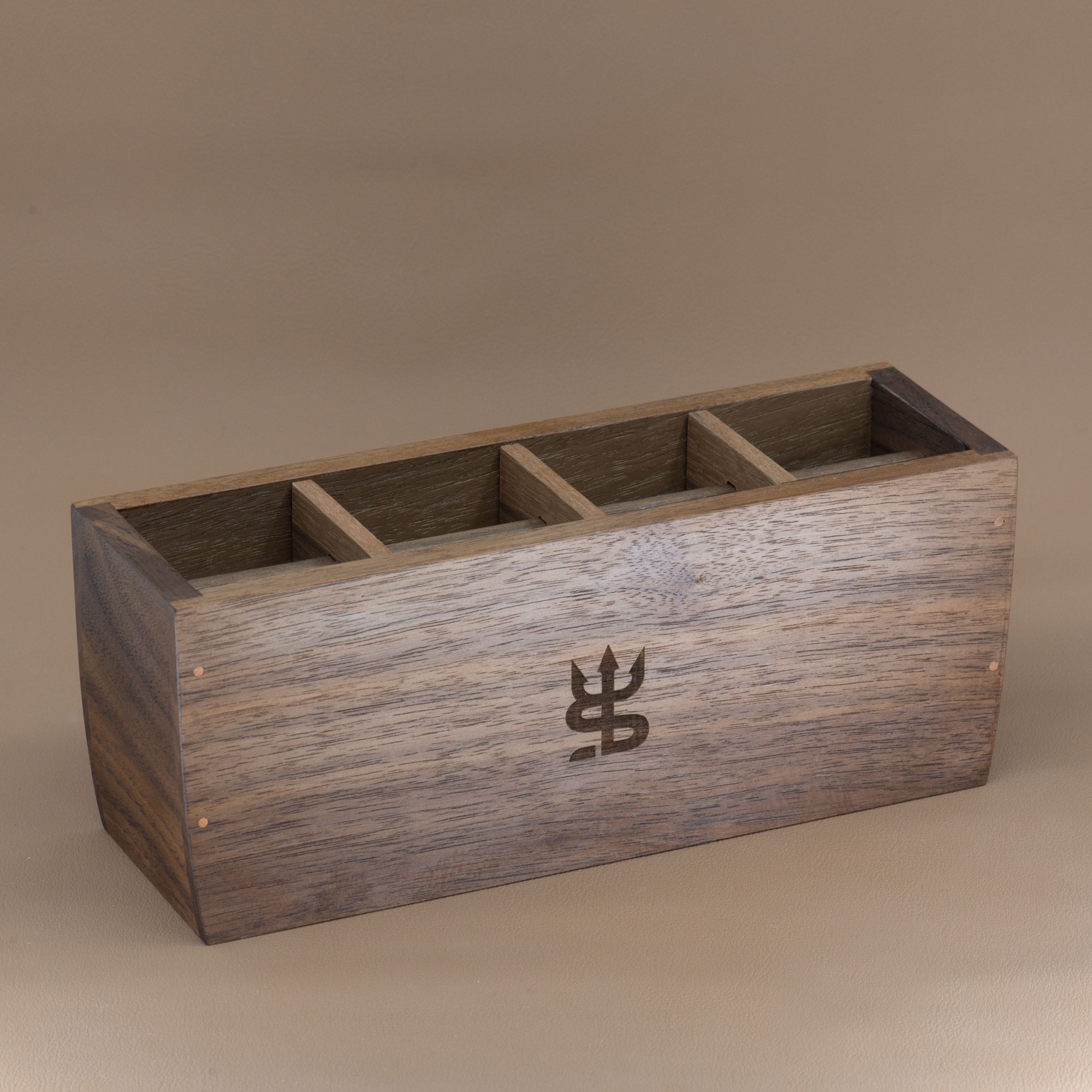 The Walnut Brush Holder Sweet Makeup Temptations