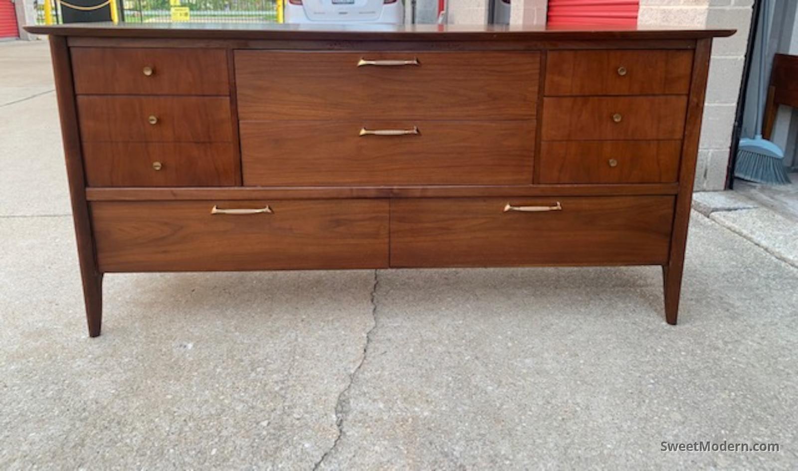 10Drawer Walnut Dresser by Drexel Low Dressers Sweet Modern, Akron, OH