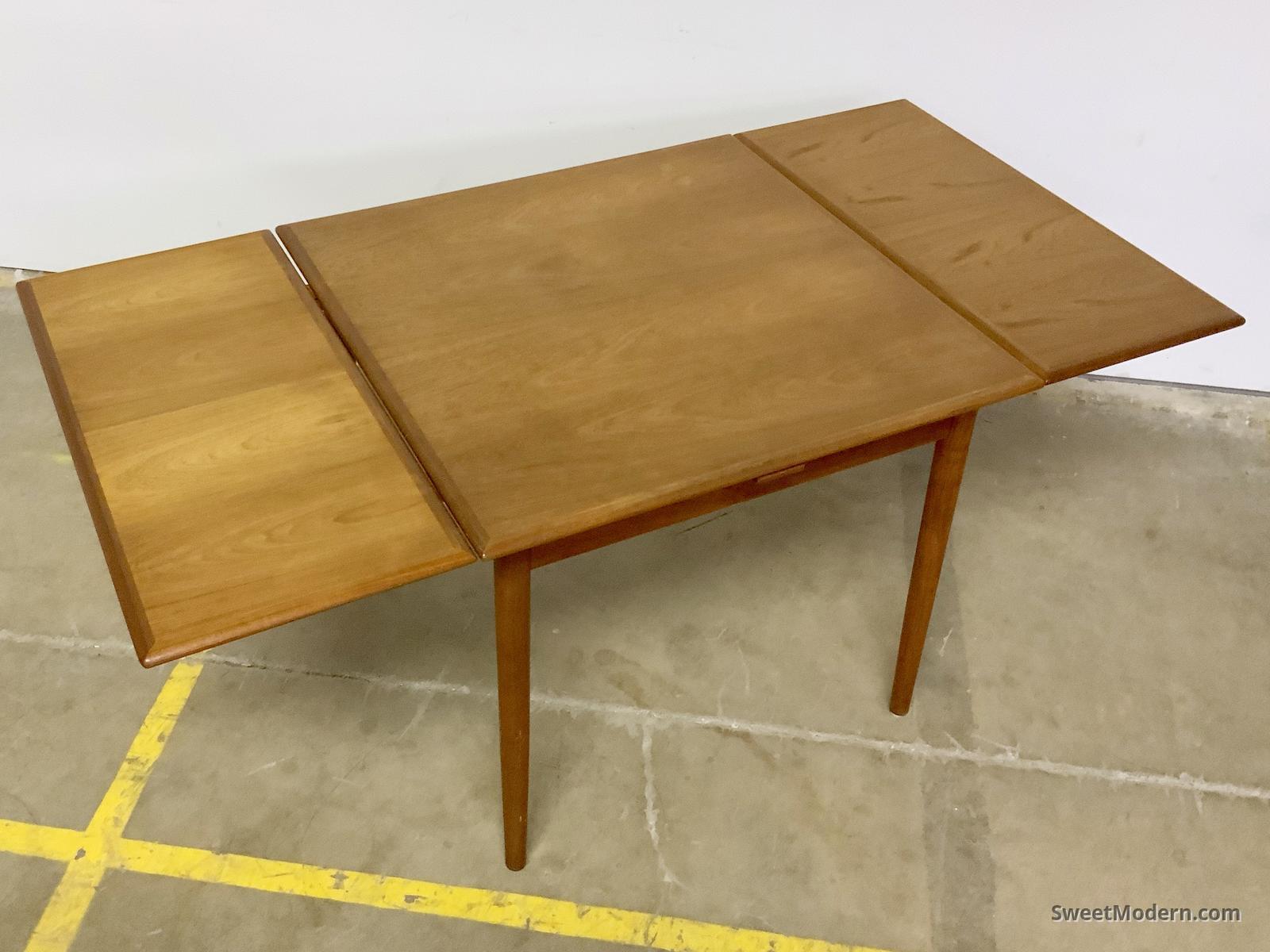 Danish Teak Dining Table with Draw Leaves Dining Sweet Modern, Akron, OH