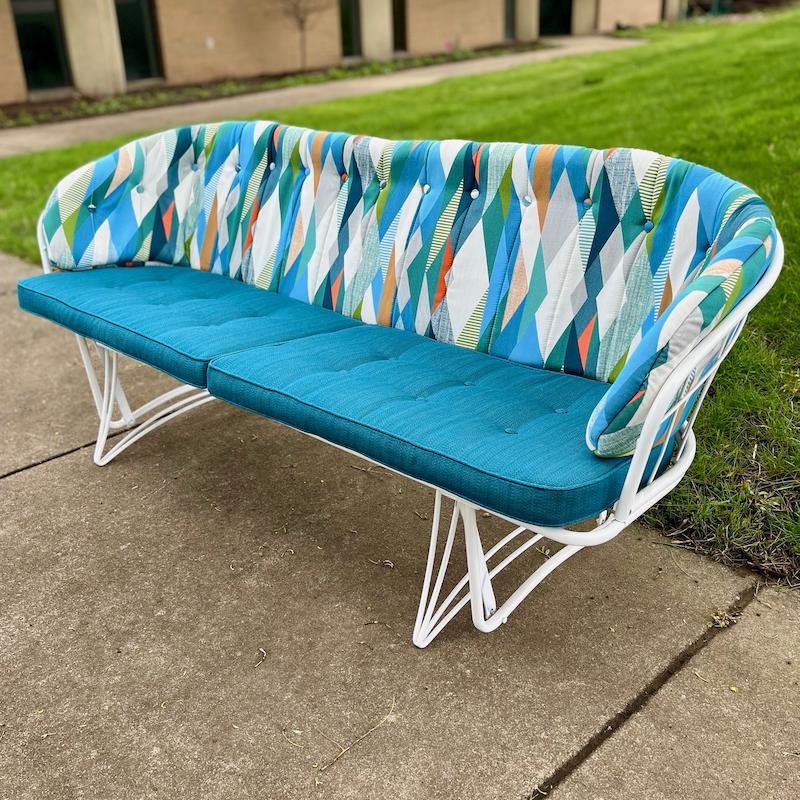 Vintage Glider Sofa Cushions Baci Living Room