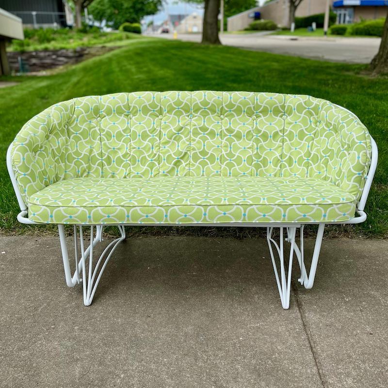 Restored Homecrest MidCentury Modern Outdoor Patio Loveseat