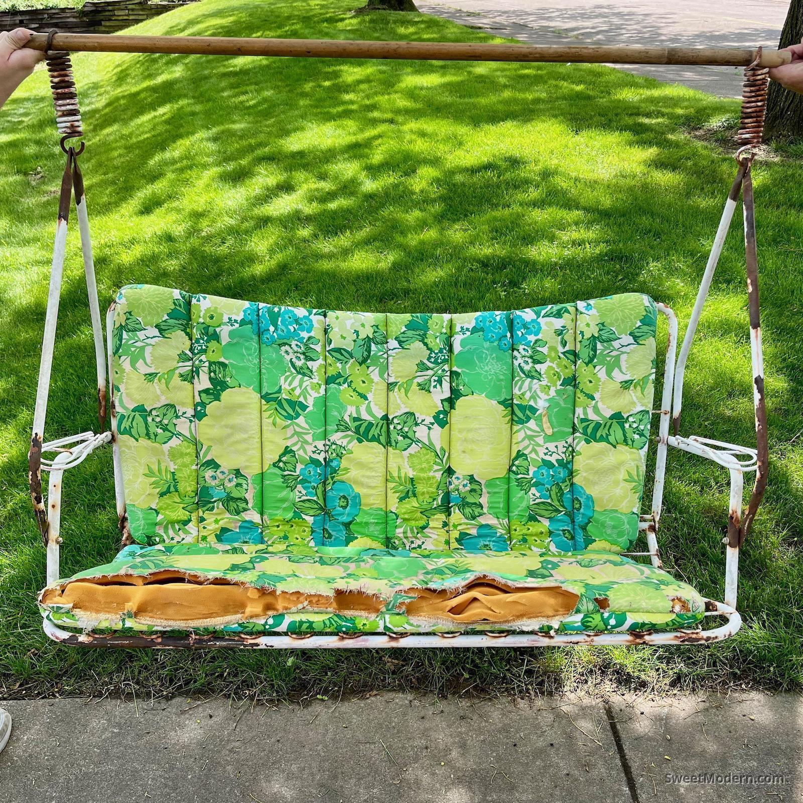 Very Rare Homecrest Hanging Porch Swing Homecrest Patio Furniture