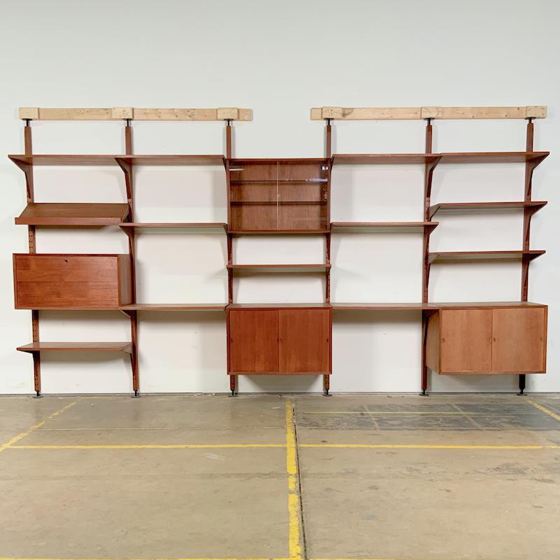 Black & Blond Retro Wall Unit MCM Wall Units & Room Dividers Sweet