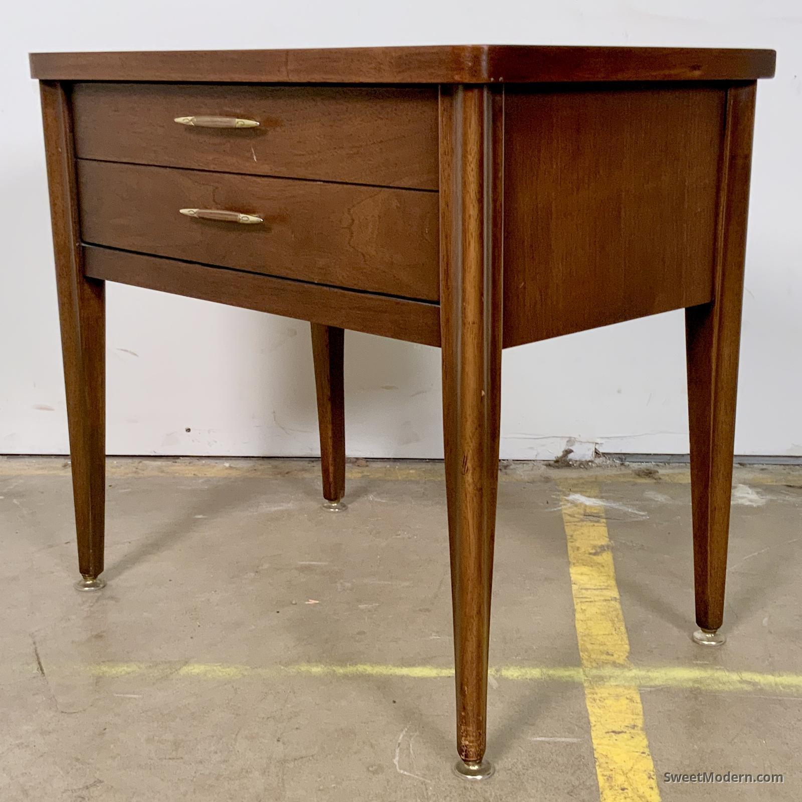 Broyhill Saga Nightstand with Drawer Mid Century Modern Nightstands