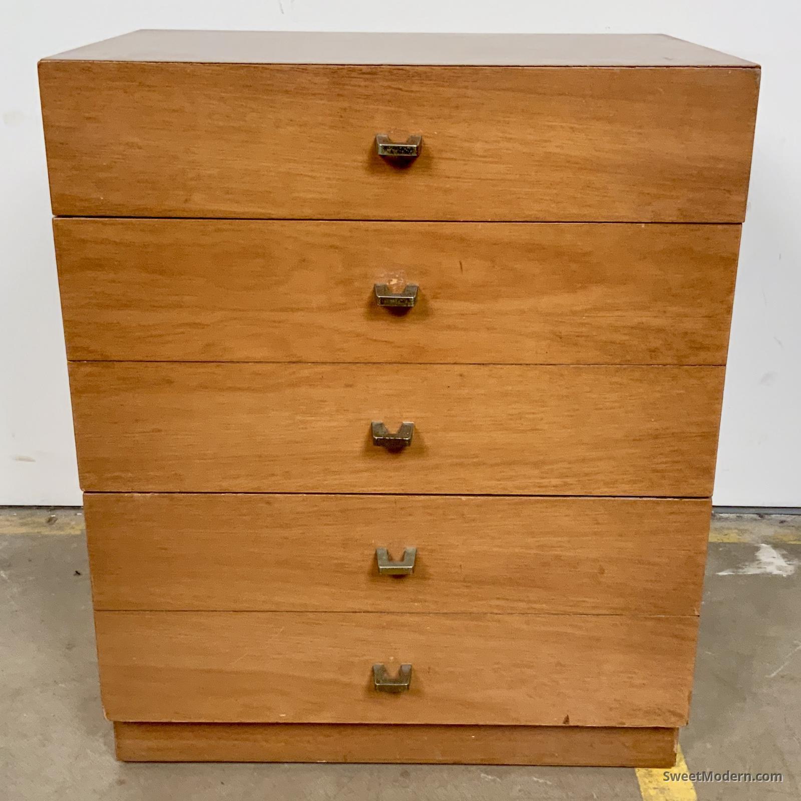 Blond 3drawer Nightstand by American of Martinsville Mid Century