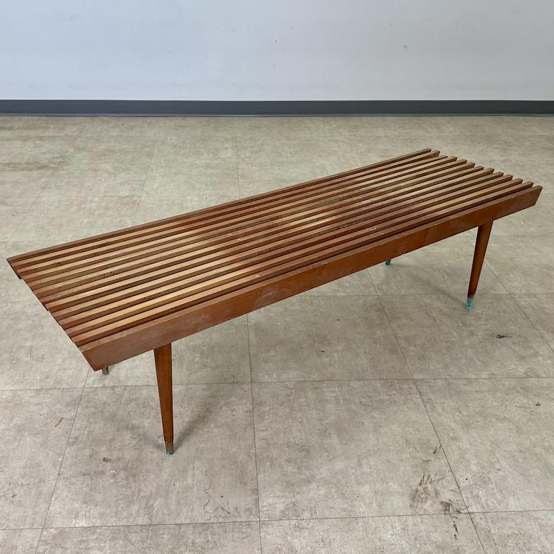 Vintage Midcentury Modern Slat Wood Coffee Table Coffee Sweet Modern, Akron, OH