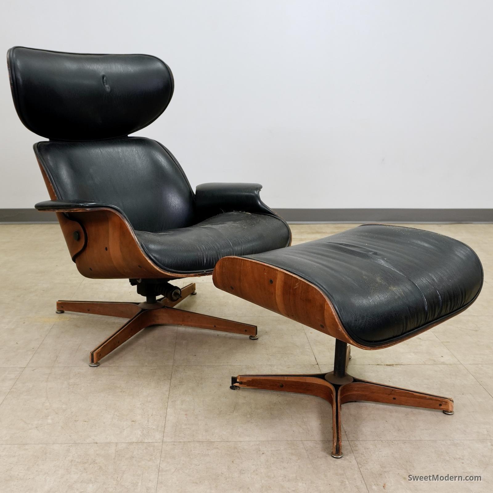 Eamesstyle Mr. Chair & Ottoman by Plycraft Swivel Sweet Modern