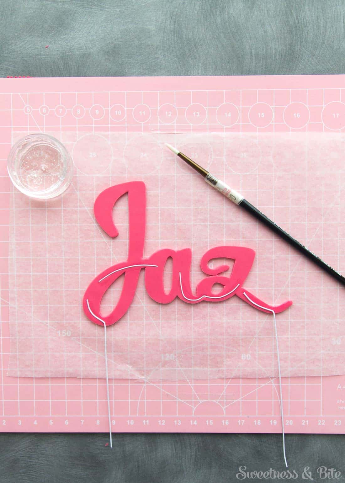 Gum Paste Name Cake Topper Tutorial Sweetness & Bite