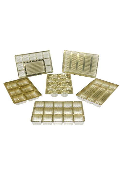 Tray Assortment 100 Gold Candy Trays
