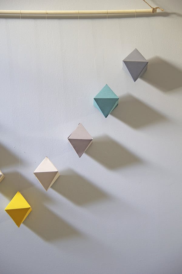 DIY Geometric Paper Wall Hanging
