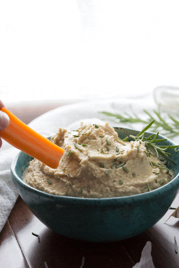 White Bean Hummus Recipe With Roasted Garlic Sweet Peas & Saffron