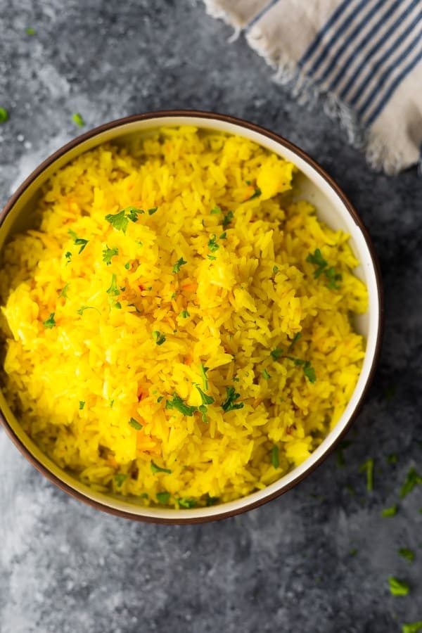 Saffron Rice (stove top, rice cooker)