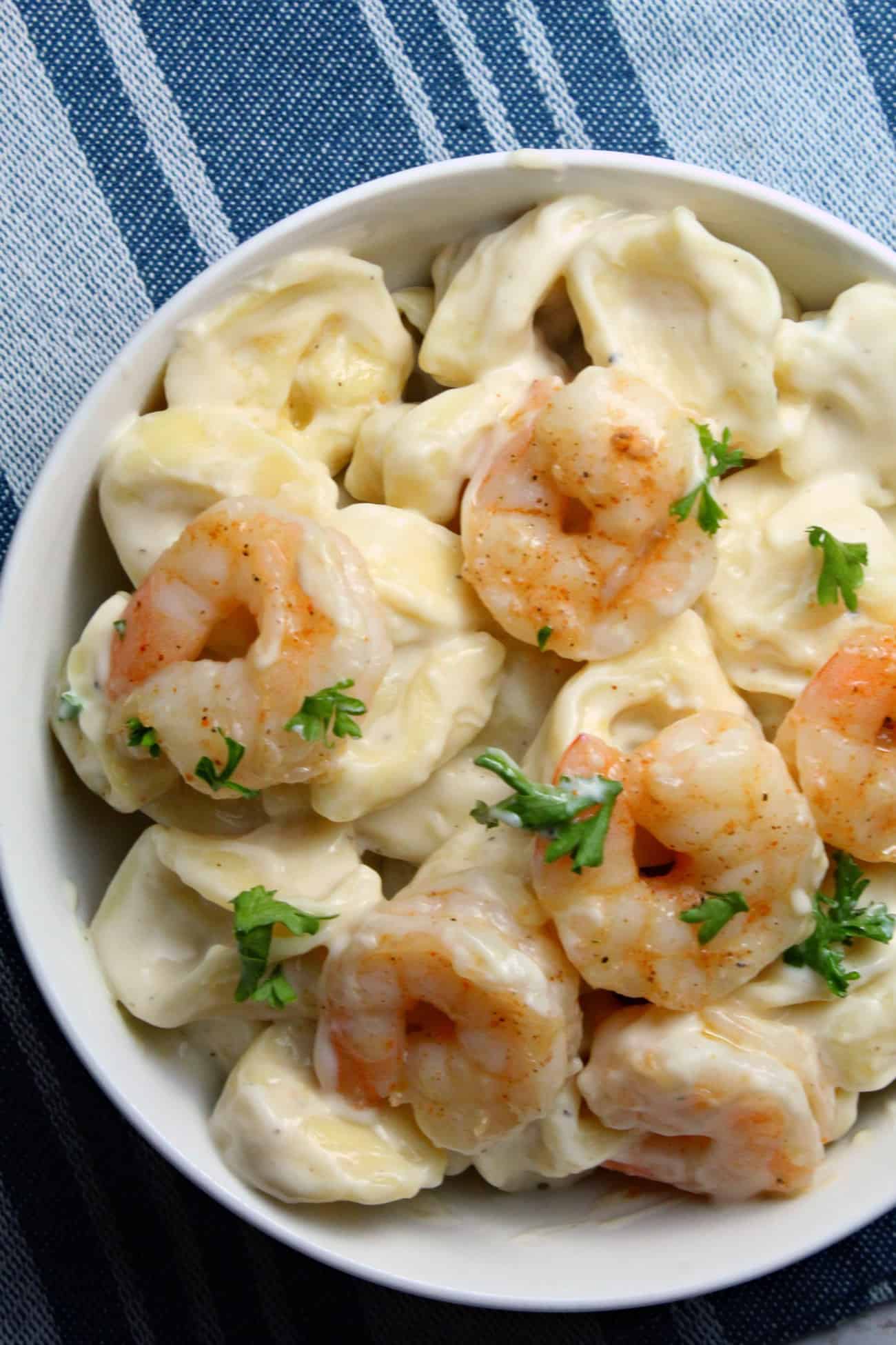 Cheesy Shrimp Tortellini Alfredo Skillet Sweet Pea's Kitchen