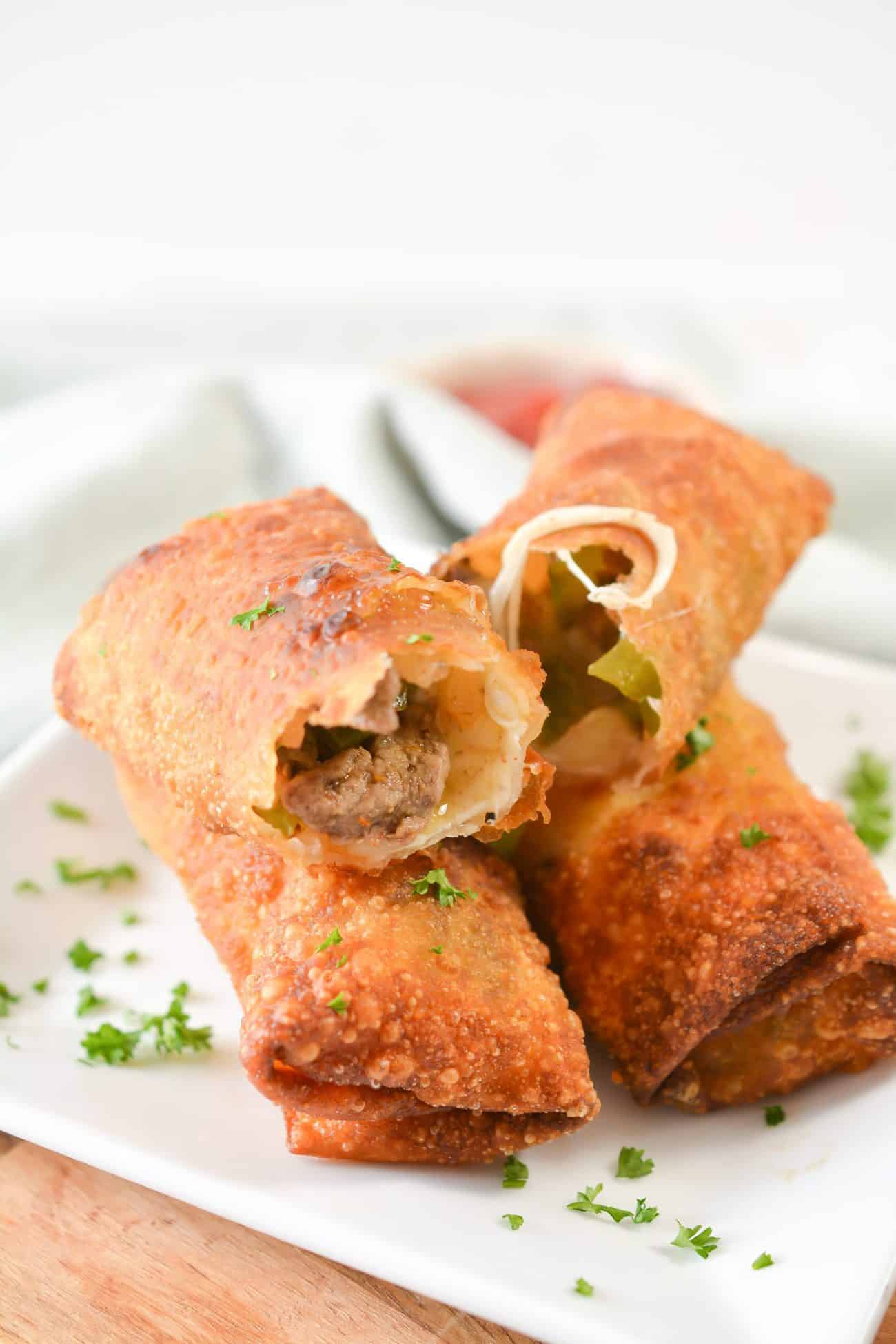 Philly Cheesesteak Egg Rolls Sweet Pea's Kitchen