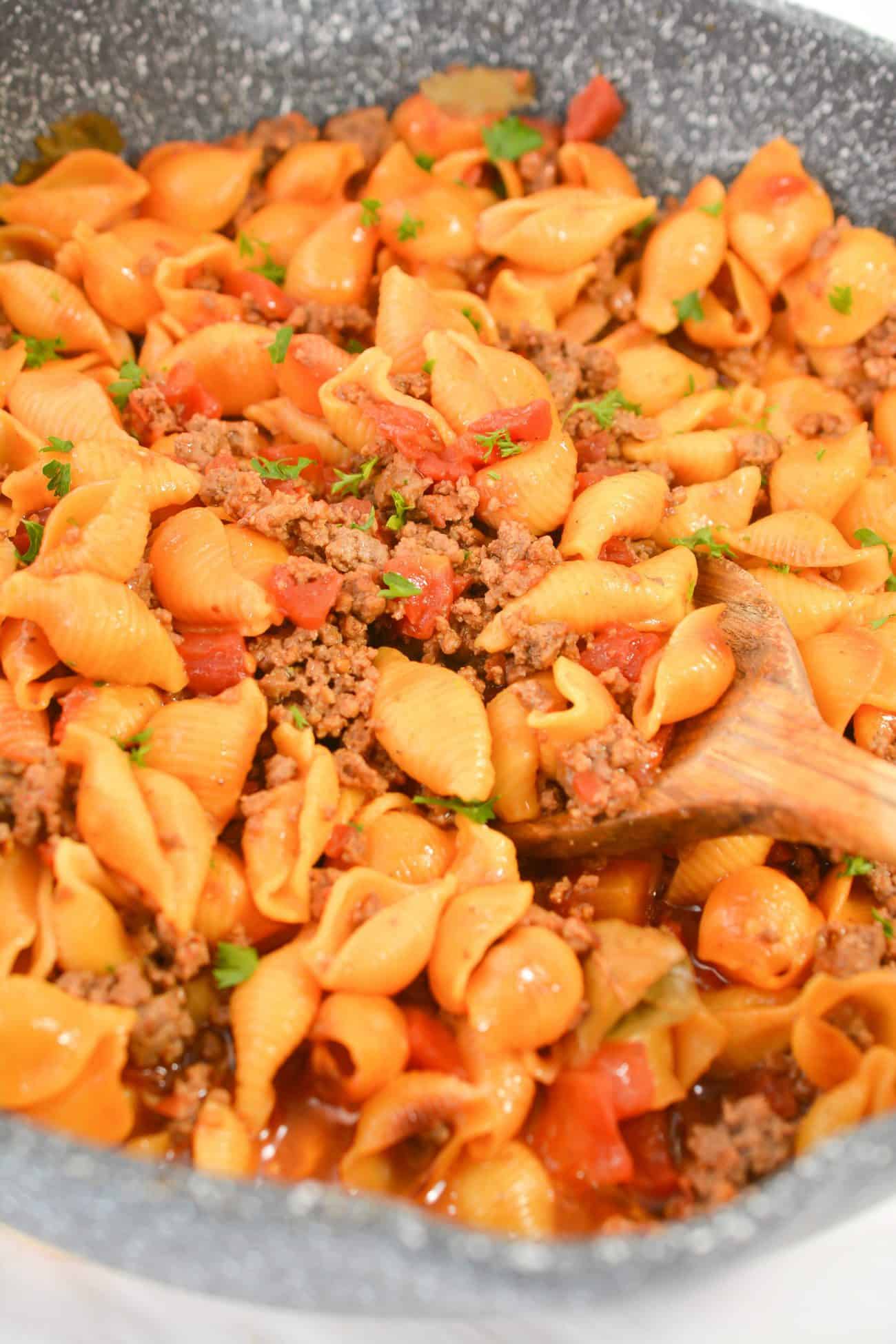 Pasta Shells with Ground Beef Sweet Pea's Kitchen