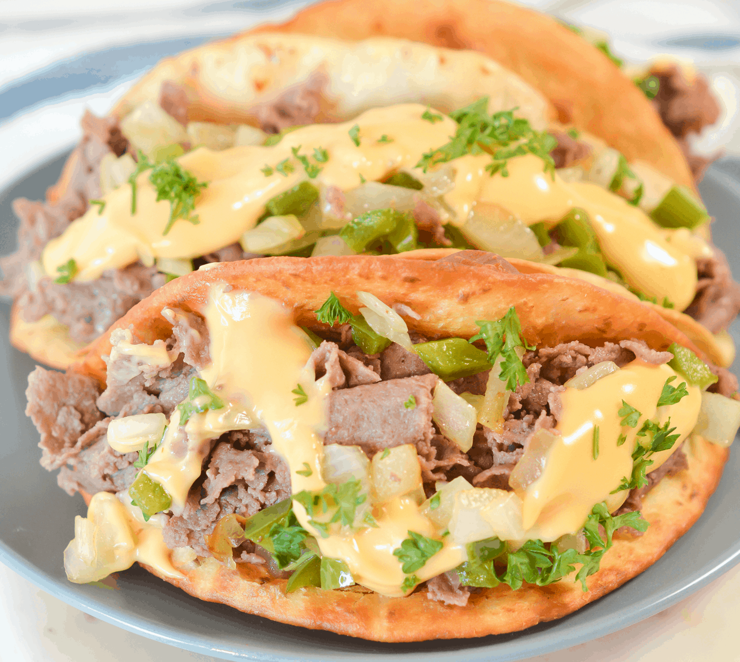 Philly Cheesesteak Tacos Sweet Pea's Kitchen