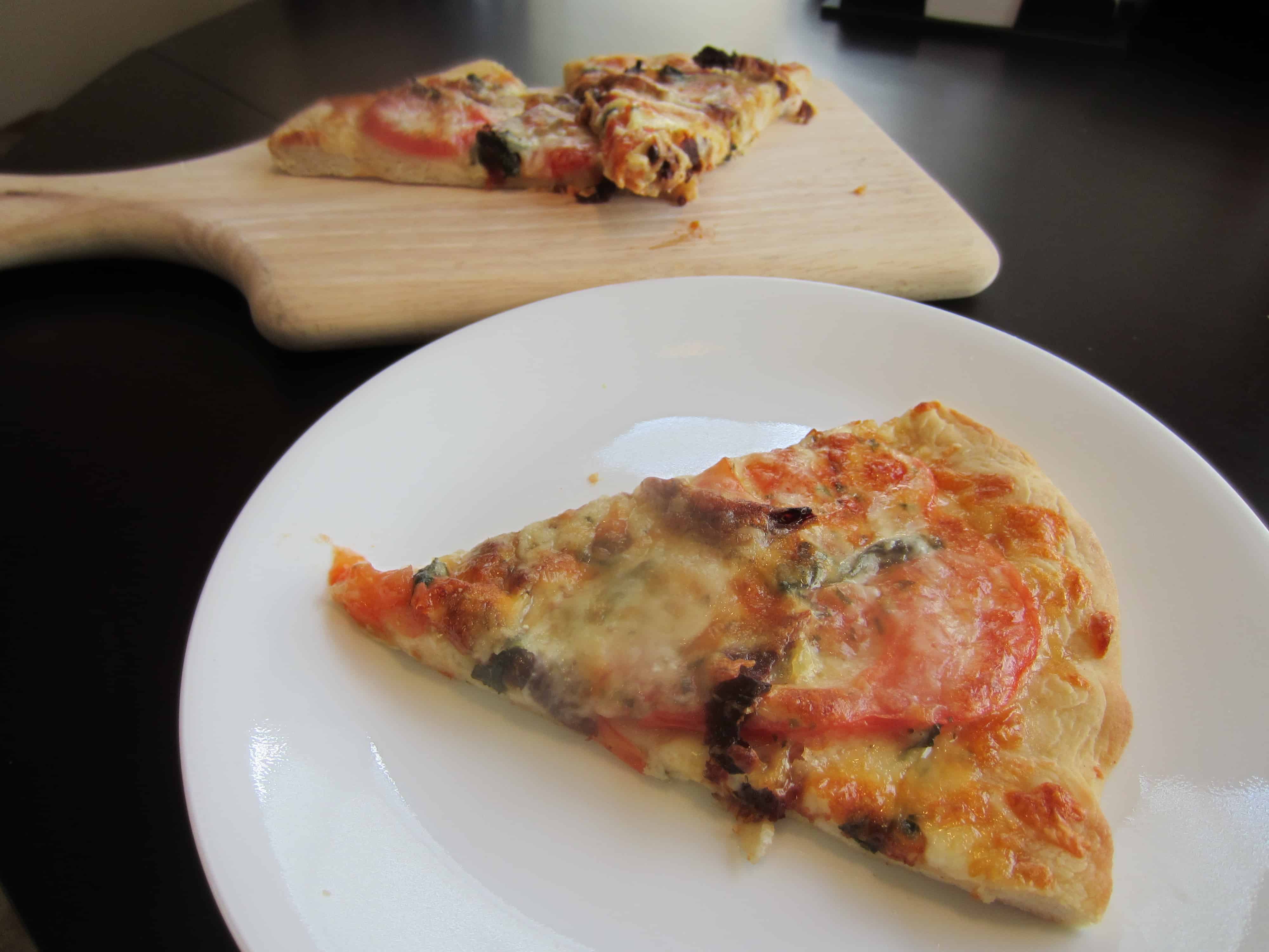 Basil Sun Dried Tomato Mozzarella Pizza and Goat Cheese Pizza Sweetphi