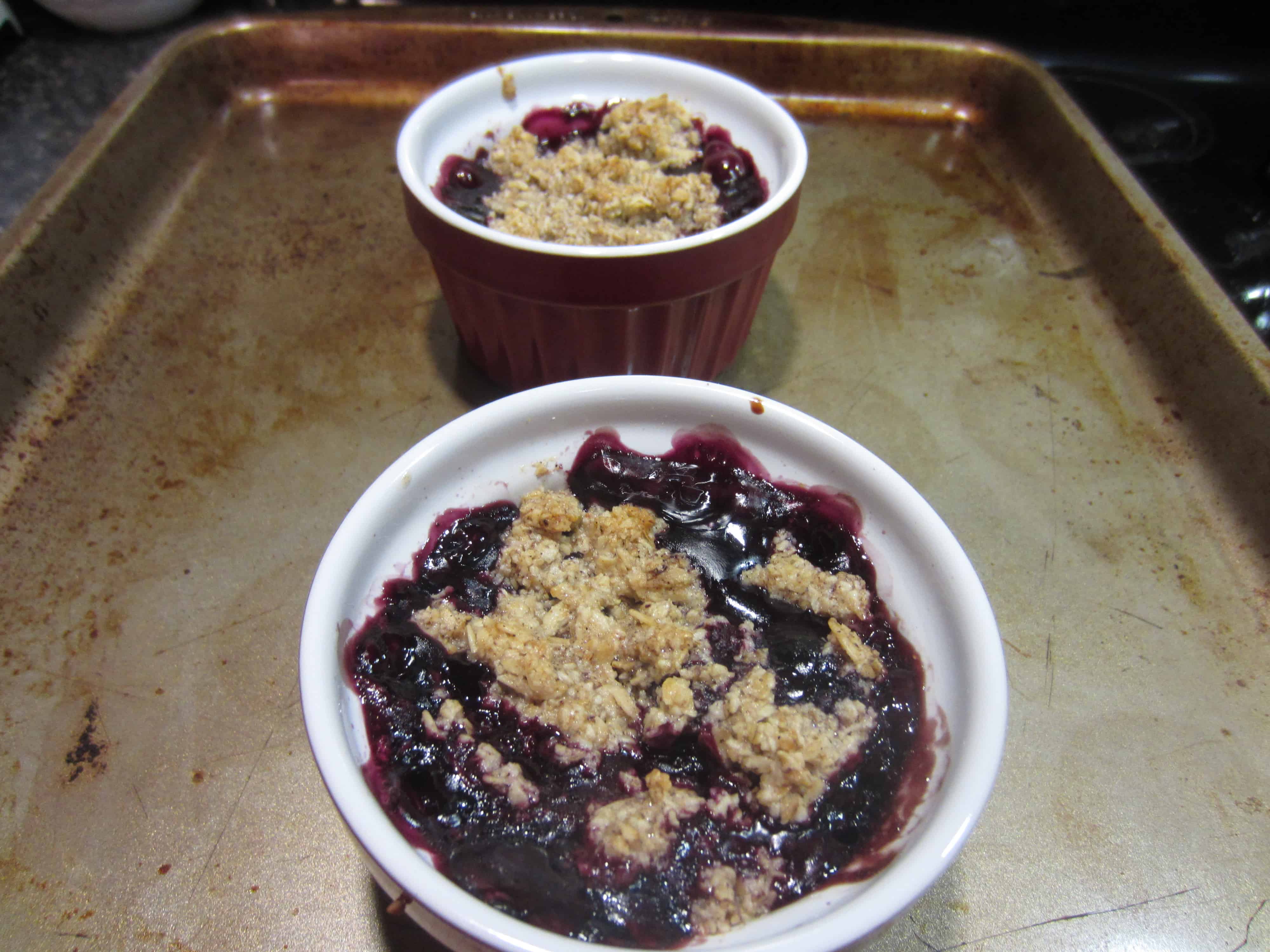 Blueberry cobbler ramekins Sweetphi