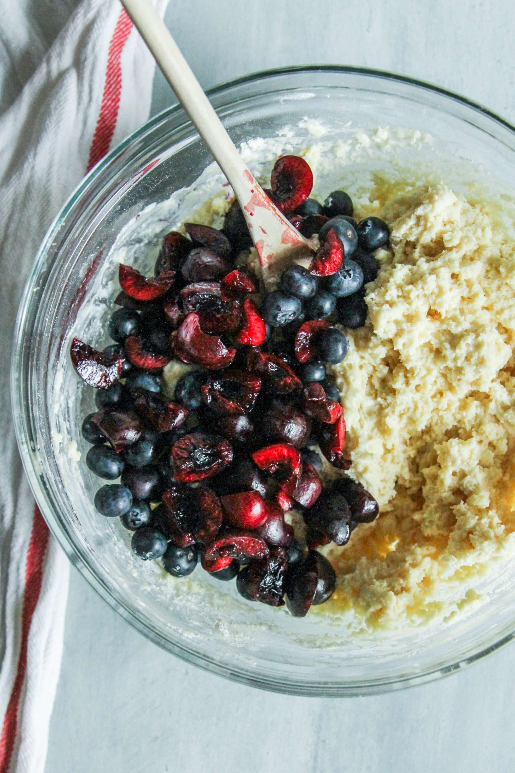 Best Blueberry Cherry Muffins (made with Greek yogurt
