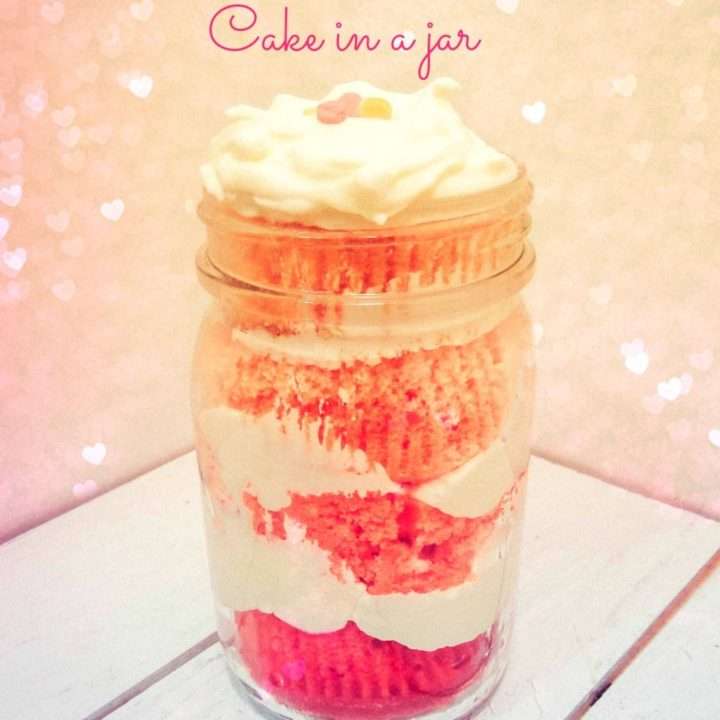 5 Ingredient M&M's® Red Velvet Cake In A Mason Jar Sweetphi