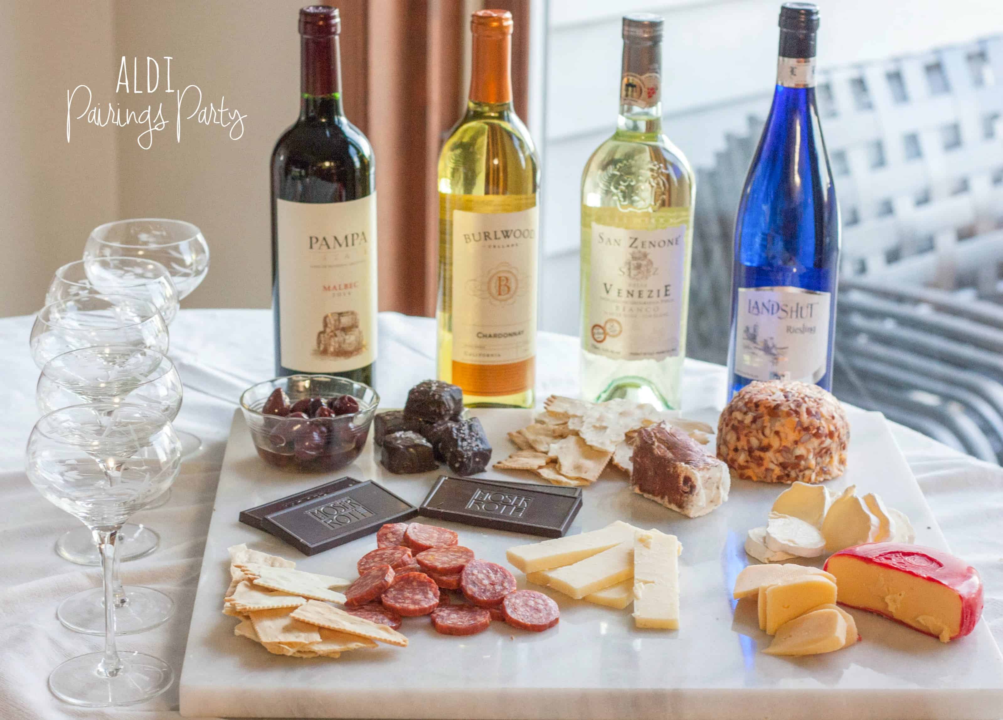 ALDI Pairings Party {wine & cheese & chocolate, oh my} Sweetphi