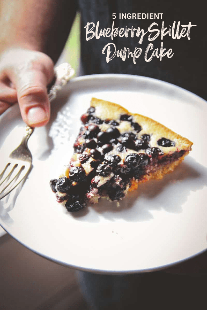 Blueberry Skillet Dump Cake Sweetphi