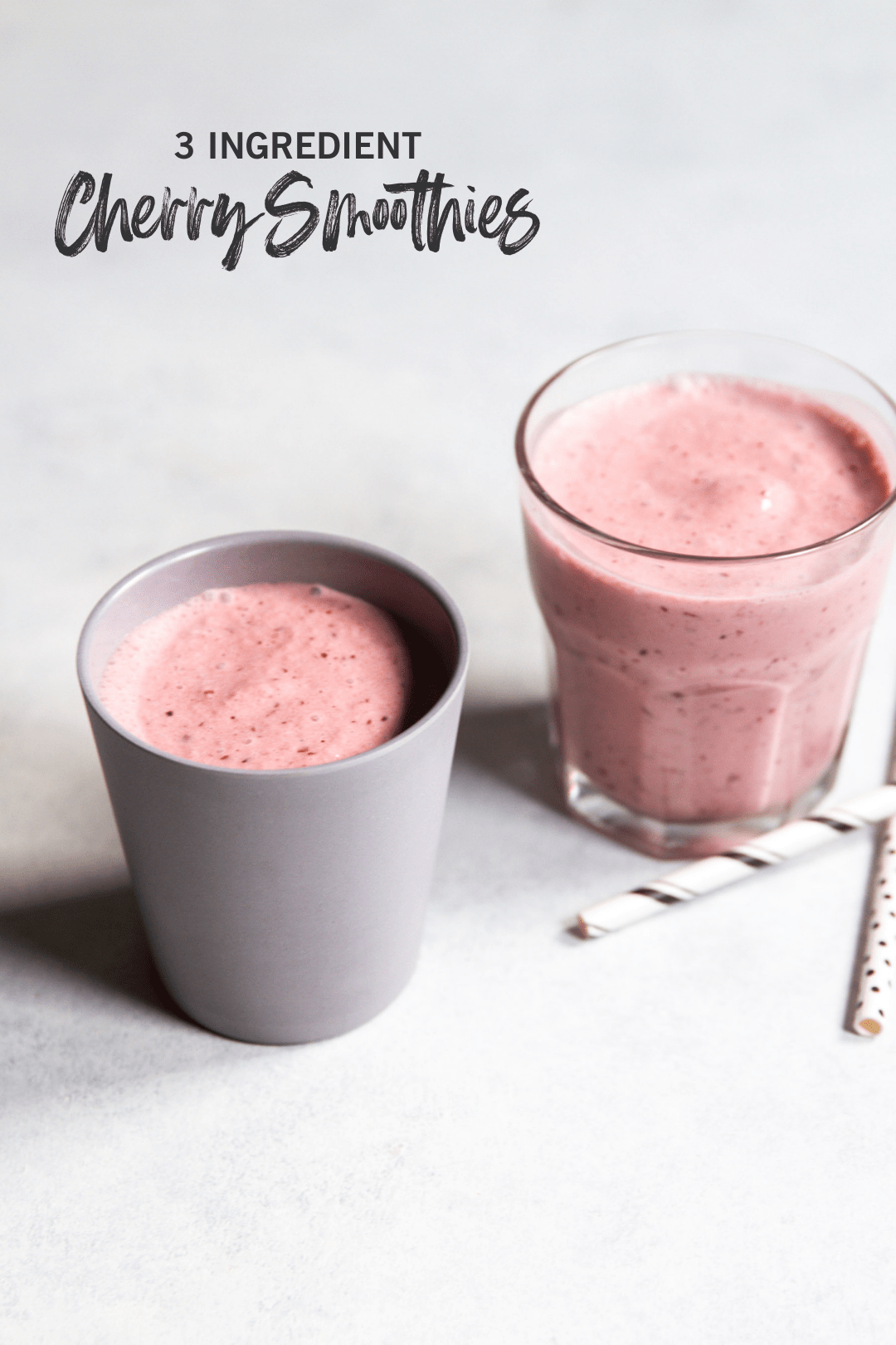 3 Ingredient Cherry Smoothies Recipe Sweetphi
