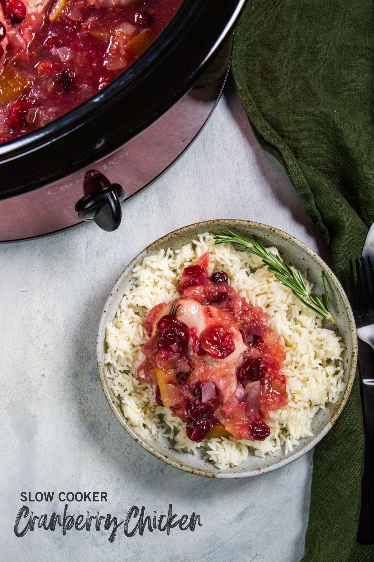 Slow Cooker Cranberry Chicken Sweetphi